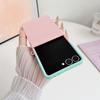 Luxury Matte Color Collision Case for Samsung Galaxy Z Flip 7 6 5 4 3 Zflip7 Gradient Double Color Hard Hinge Protective Cover