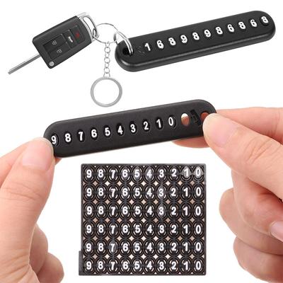 Creative with Phone Number Plate Keychain Car DIY Anti-lost