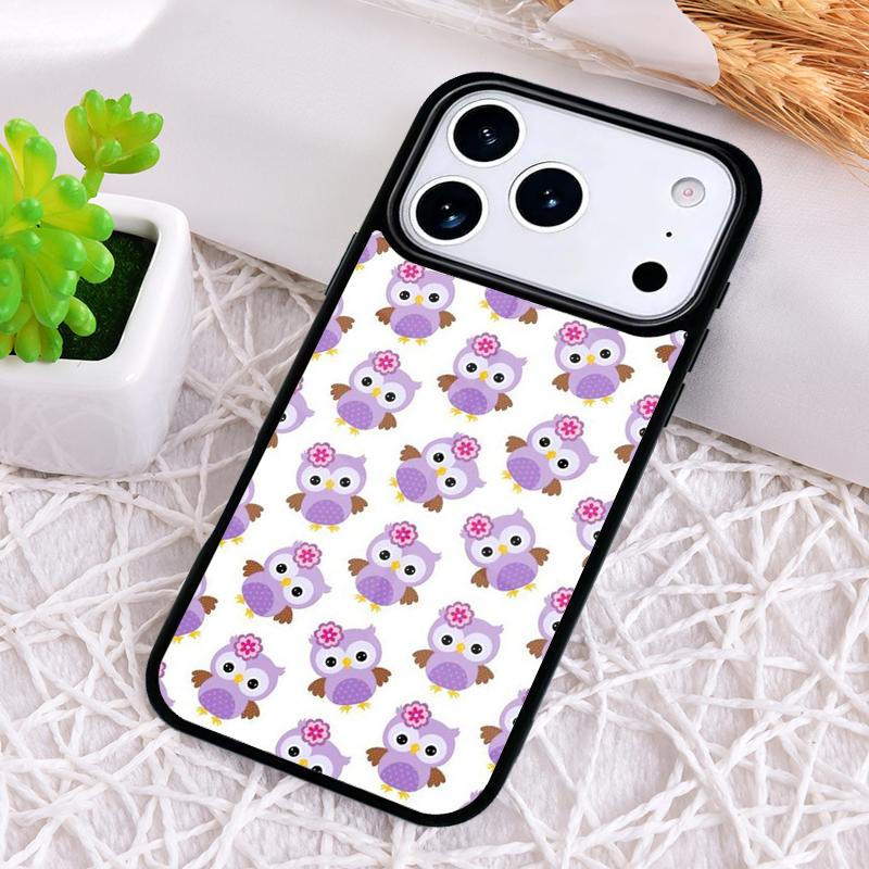 lovely owl animal Diy Colorful Phone Case for iPhone 17 Air 16 15 11 12 14 13 Pro Max Shockproof Cover