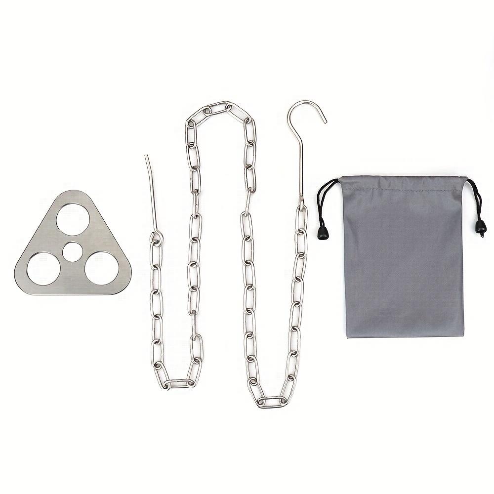 Portable Camping Gear and Equipment Detachable Outdoor Barbecue Tripod Hanging Rack Campfire Cooking Accessories Set