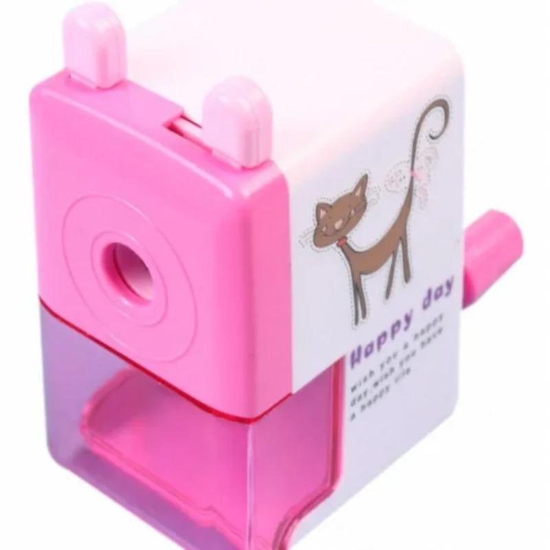 Hot Sale Hand-cranked Pencil Sharpener Student Stationery Pencil Sharpener Artifact Cute Cartoon Pattern Pencil Sharpener