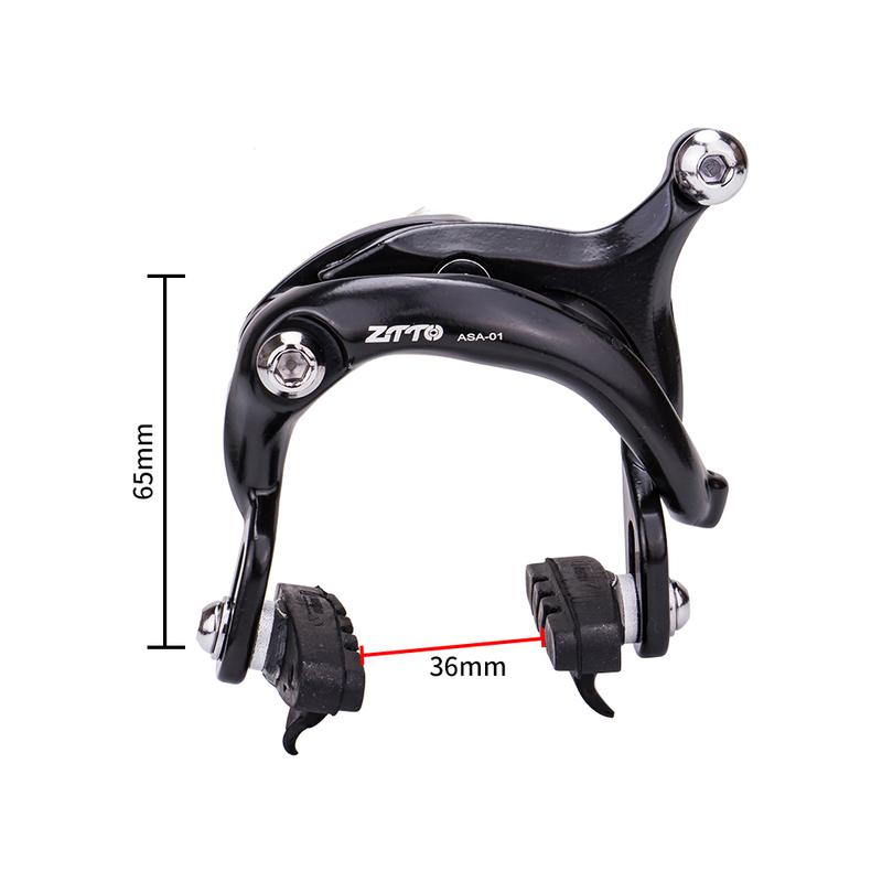 ZTTO Bike Brake Caliper Brake Lever Set Line PullingAluminum Alloy C Brake Shoes Caliper For Folding Bike Cycling Bicycle