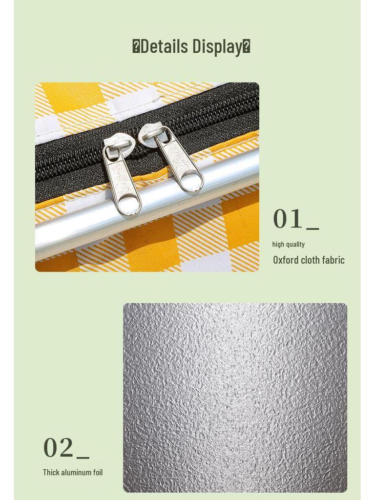 Tragbarer Faltbarer Isolierter Picknickkorb mit Kühlakku für Outdoor-Camping und Frischhaltung