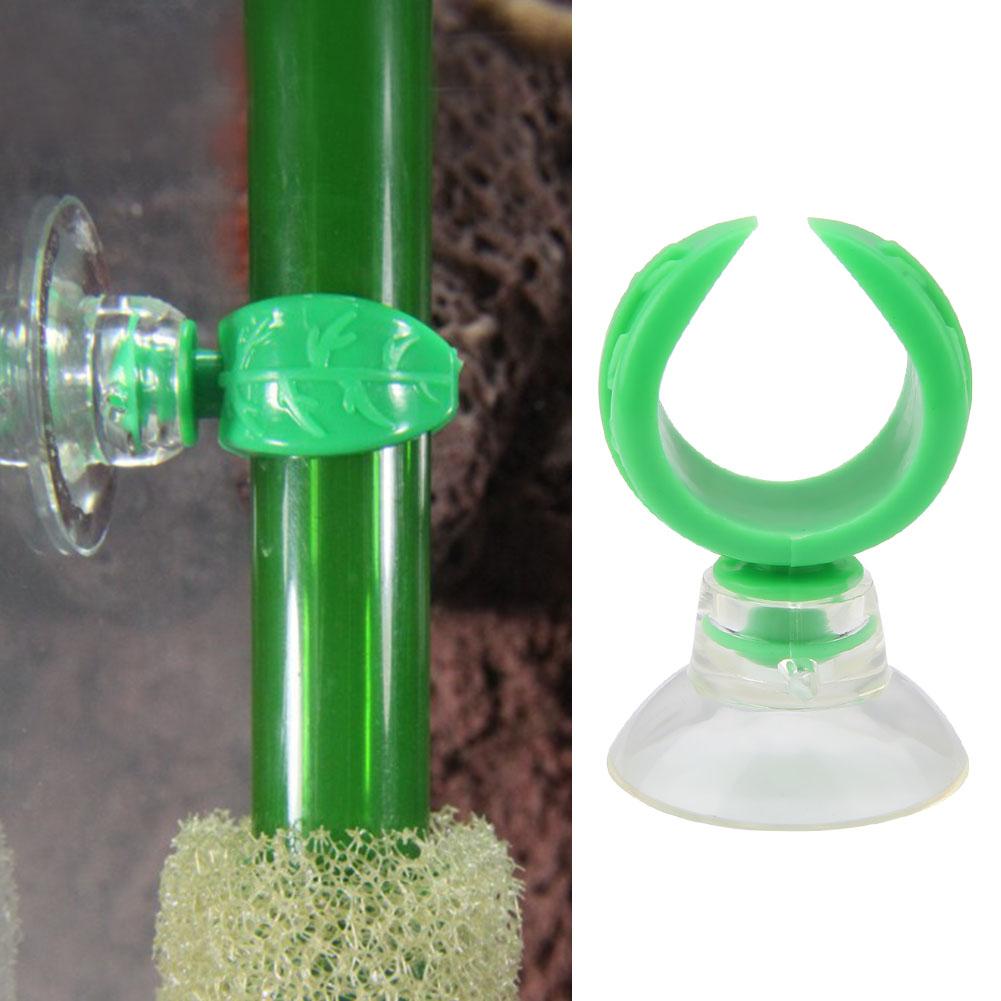 Aquarium Fish Tank Suction Cup Clips Airline Tube Holders Clamps(Green Inner Dia 17.6mm)