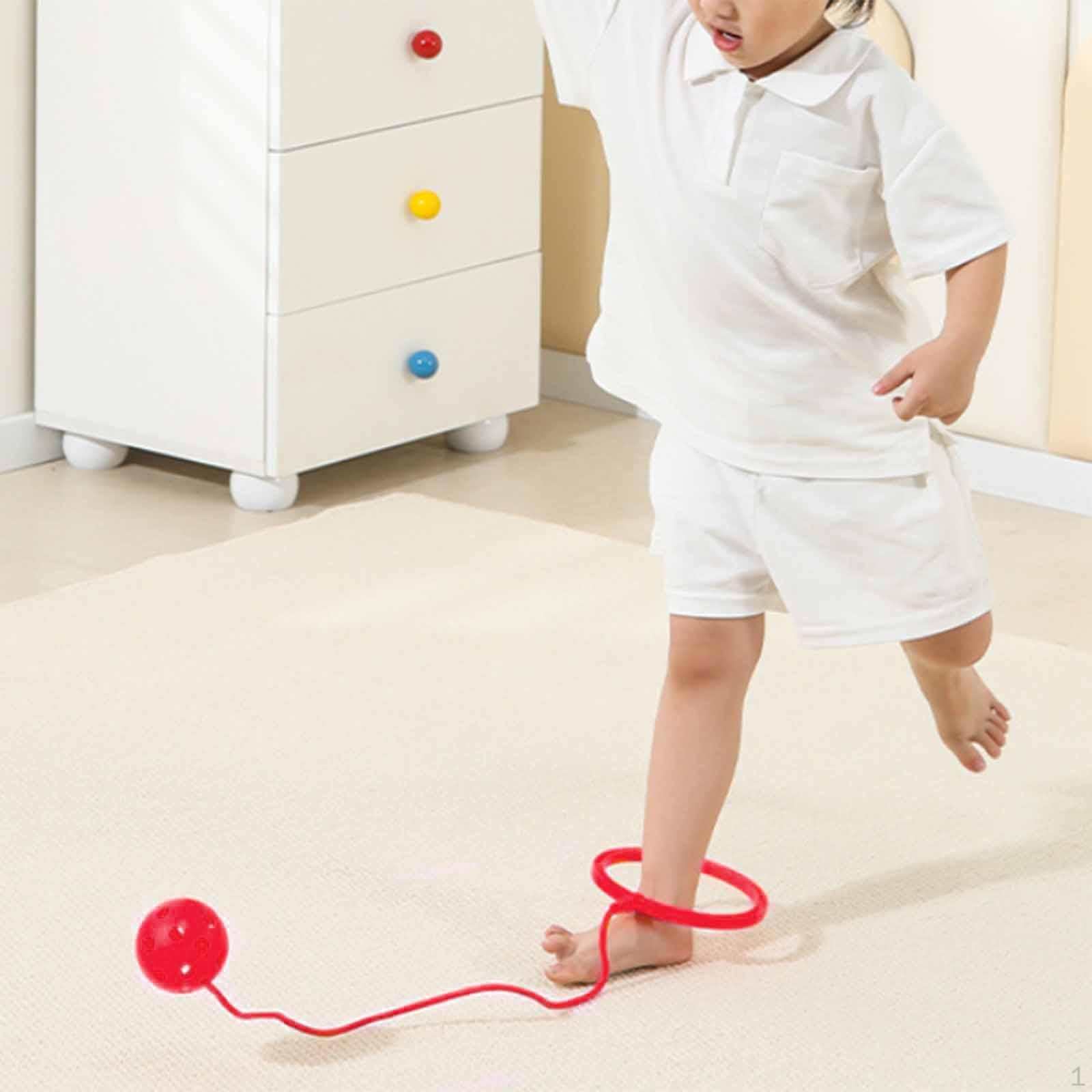 

Ankle Skip Ball Birthday Gifts Indoor Equipment Toy Jumping for Park Backyard Game красный