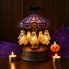 Ghost Carousel Light Halloween Ghost Night Light USB Rechargeable Spooky Reading