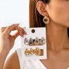 Geometric Circle Stud Earrings: Electroplated Alloy, European and American Fashion, Cross-Border Women's Jewelry Set