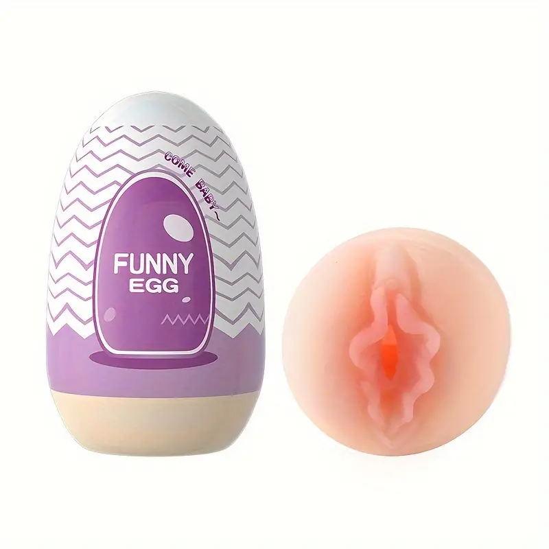 Mini Portable Masturbation Egg Cup Realistic Vagina Beginner Soft Masturbation Cup Penis Massager Stimulator Sex Toys for Man