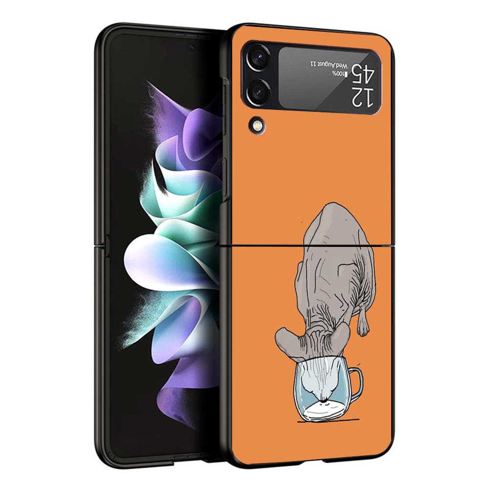 Lavaza Sphynx Sphinx Cat Cases For Samsung Galaxy Z Flip 4 5 6 7 3 Z Flip7 Flip6 Flip4 Flip5 Flip3 5G Hard Shockproof Fundas Cov