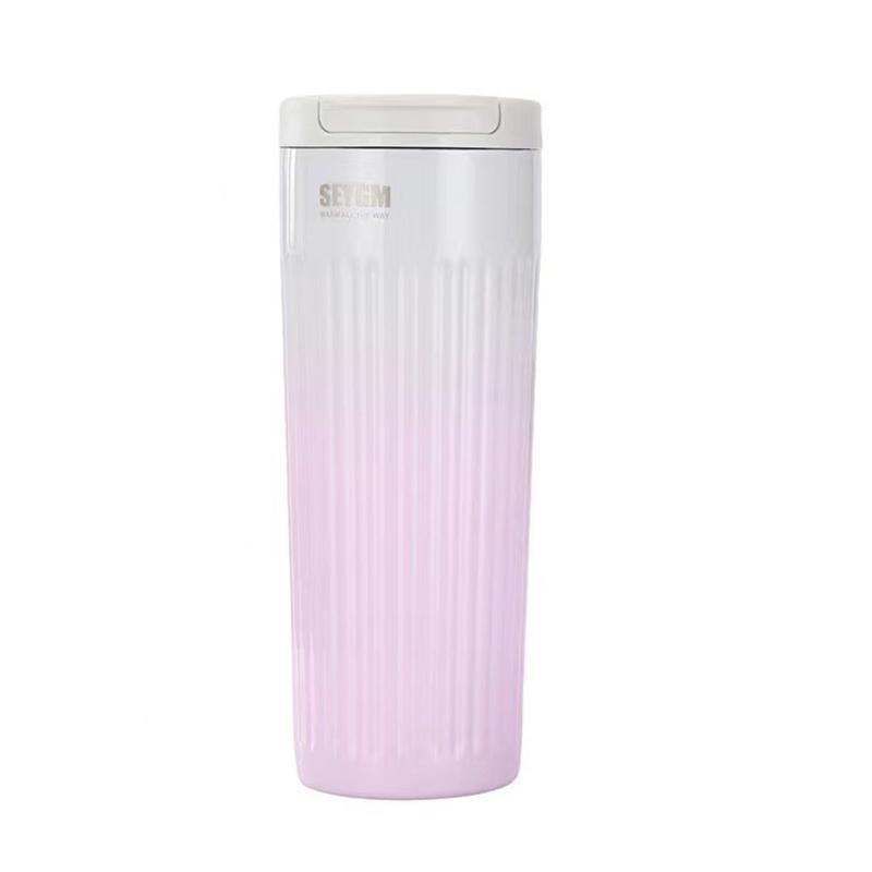 

Изолированная кофейная чашка с герметичной крышкой, многоразовые кофейные чашки, дорожная чашка, кофейная кружка на 16 унций, кофейная кружка с двойными стенками розовый