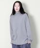 Deumakeu Mock Neckline Boxy Fit T-Shirt Gray