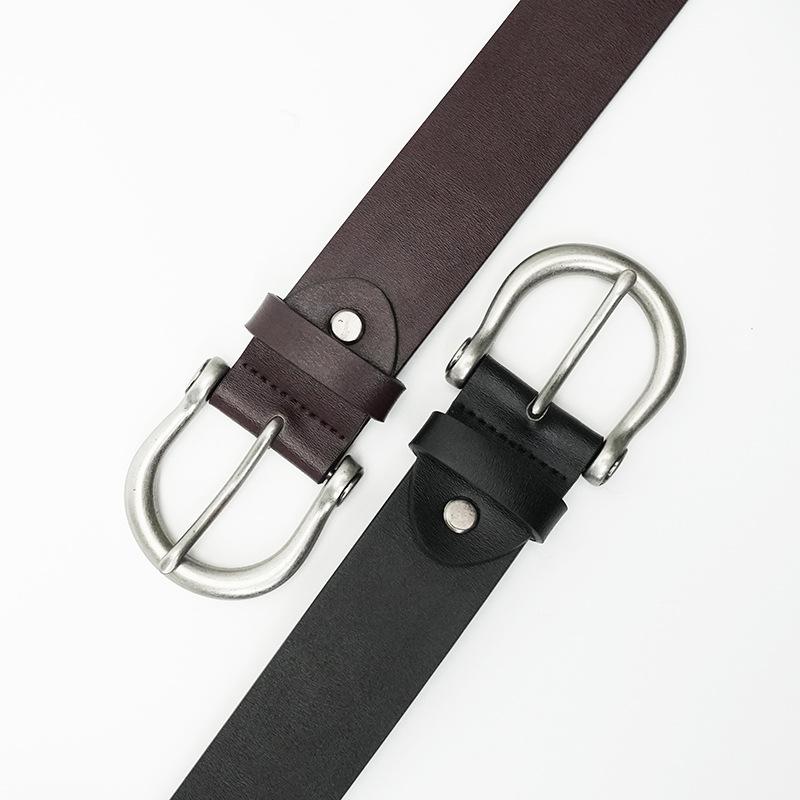 New Men's Belt 3.8 Wide-pin Buckle Casual Leather Belt
