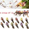 12 Pcs Birds Figurines Artificial Foam feather type bird for crafts Decoration home and garden