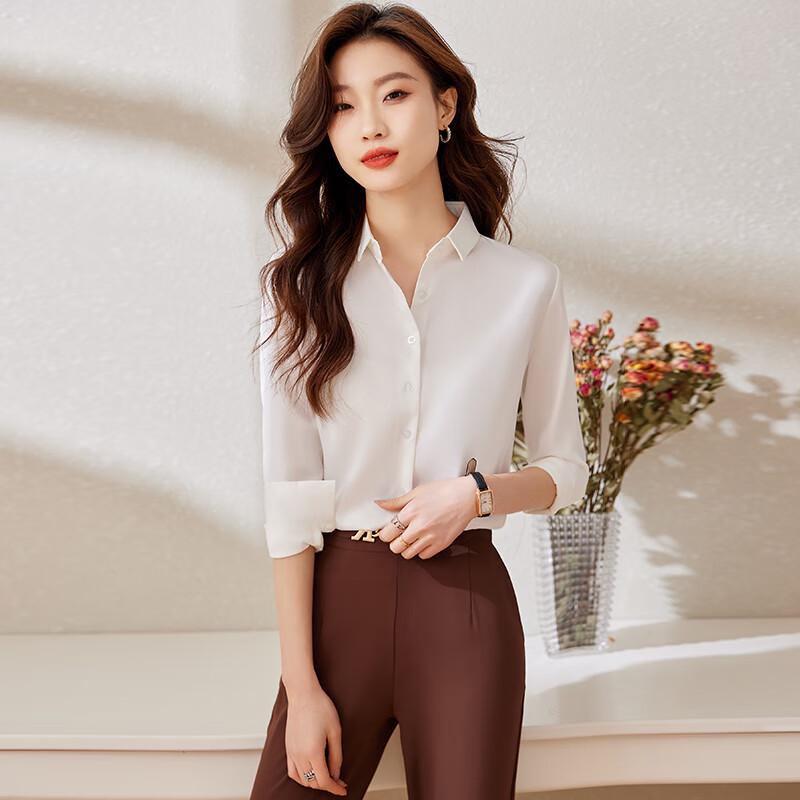 Women s Korean Style Long Sleeve Commuter Shirt 41