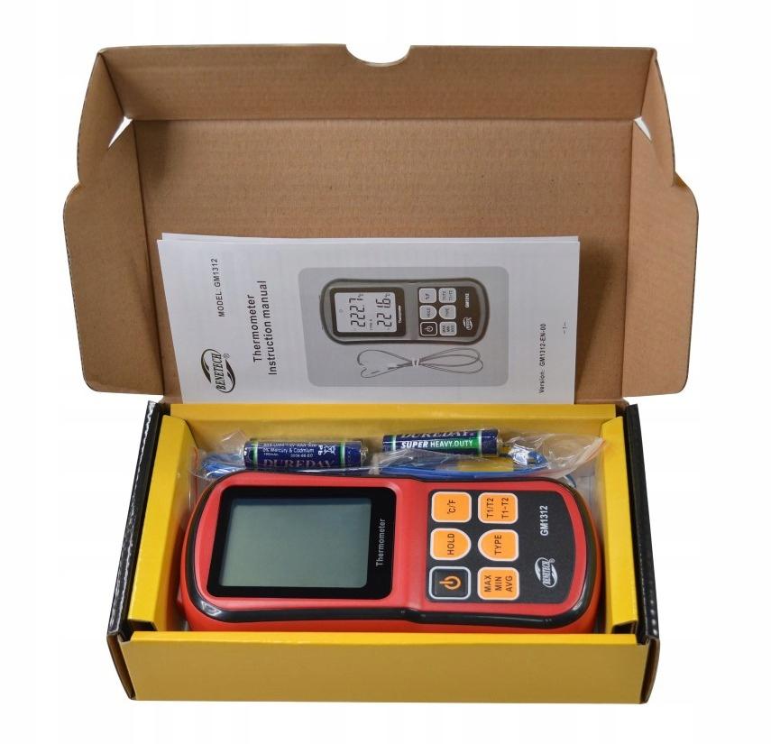 DIGITAL THERMOMETER 2x K-TYPE THERMOCOUPLE -50 To 1372