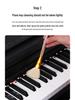 Piano Surface Care Set: Cleaner, Conditioner, Scratch Repair, Polishing Wax, Wiping Tool.