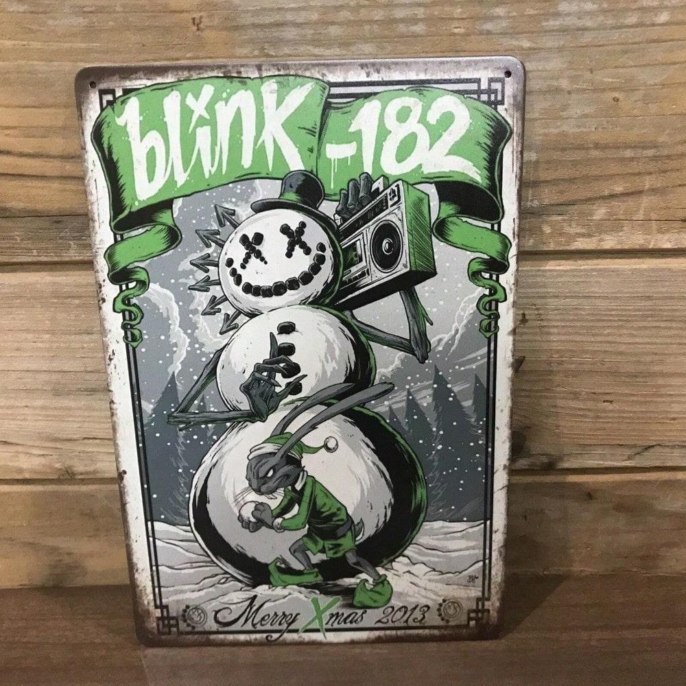 Blink-182 Vintage Tin Metal Sign 8x12 Inch Wall Decor for Man Cave Home Office