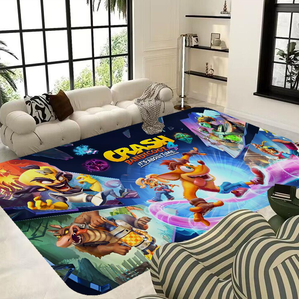 Crash Bandicoot Long Rugs Cheaper Anti-slip Modern Living Room Balcony Printed Bedside Area Rugs