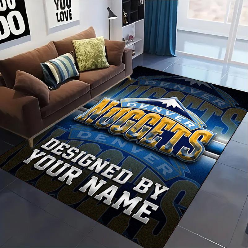 Name Custom Denver Nuggets Carpet Rug for Living Room Bedroom Home Sofa Decoration,Kids Play Non-slip Floor Mat