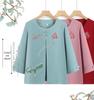 Mom's Stylish Chinese-Style Summer Top: Elegant Fake Two-Piece for Women and Grandmas