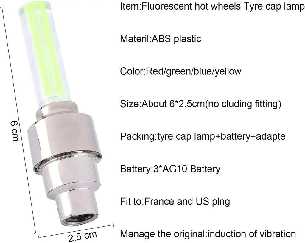 Motorrad-Radlicht, Bewegungssensor, LED-Licht, wasserdicht, Mini-Neonlicht, Reifendüsen-Ventilkappenlicht für Auto, Motorrad, Fahrrad
