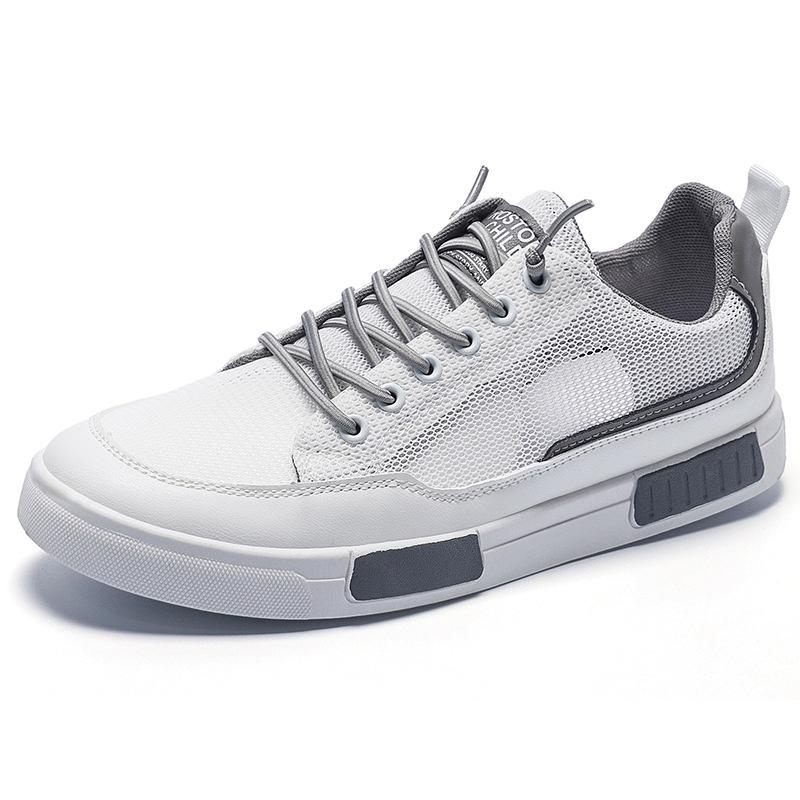 Men's Shoes Summer Breathable Mesh Thin Hollow Mesh Shoes Sports Leisure Small White Shoes Student Board Shoes