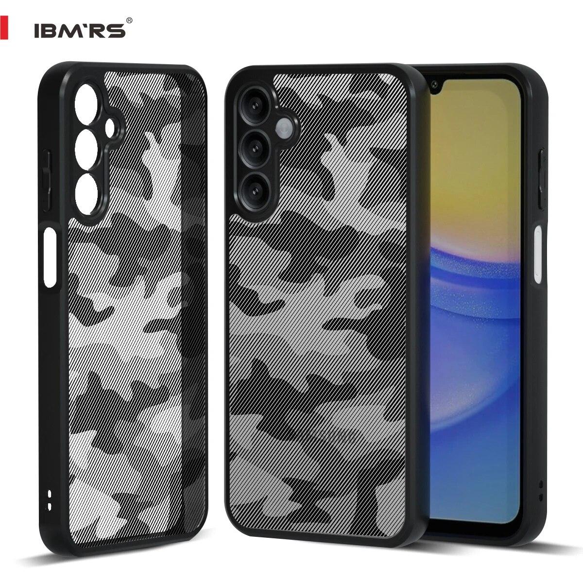 

(Comes with wrist strap)IBMRS for Samsung Galaxy A25 5G Case,Lens Protection Back Transparent PC Back Cover +TPC Soft edges Phone Case Casing Art Camo