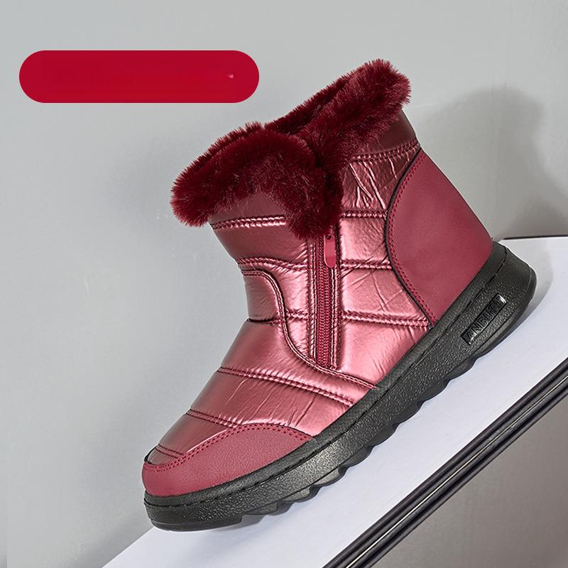 Women's High Top Cotton Shoes Korean Warm and Plush Snow Boots Women's Versatile Winter Cotton Boots