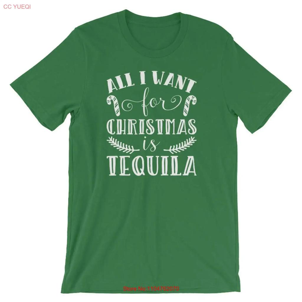 All I Want For Christmas Is Tequila T Shirt Funny Xmas Song Presents Alcoholic Drink Party Lover vintage Washed fashion