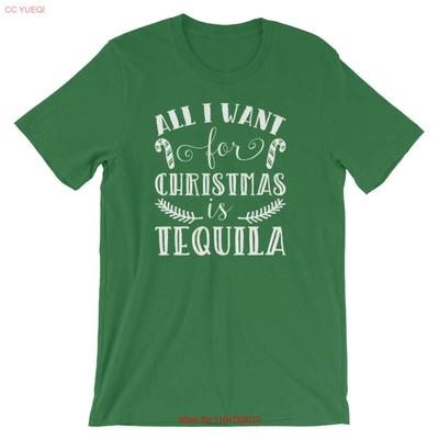 All I Want For Christmas Is Tequila T Shirt Funny Xmas Song Presents Alcoholic Drink Party Lover   Vintage Washed Fashion
