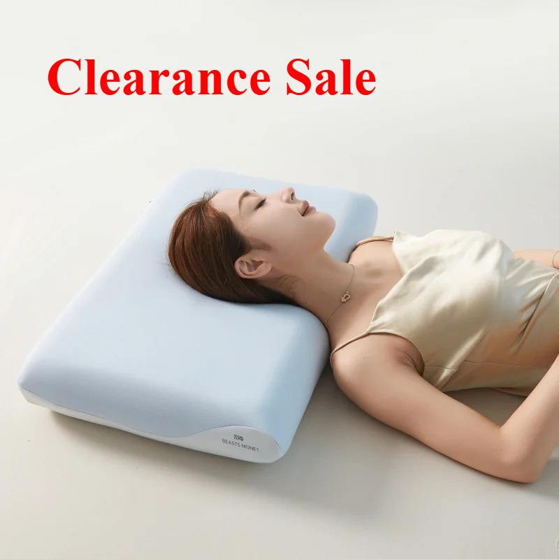 2025 New Double Core Zero Pressure Memory Cotton Neck Pillow, Hotel Deep Sleeping Pillow Slow Rebound Pillow