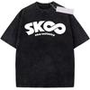 Summer Anime SK8 The Infinity Logo Wash Cotton Tshirt Men Fashion Unisex T-shirt Cotton Streetwear Casual Short Sleeve Clothing