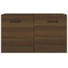 Wall Mounted Cabinet Brown Oak Effect 60 X 36.5 X 35 Cm Particleboard