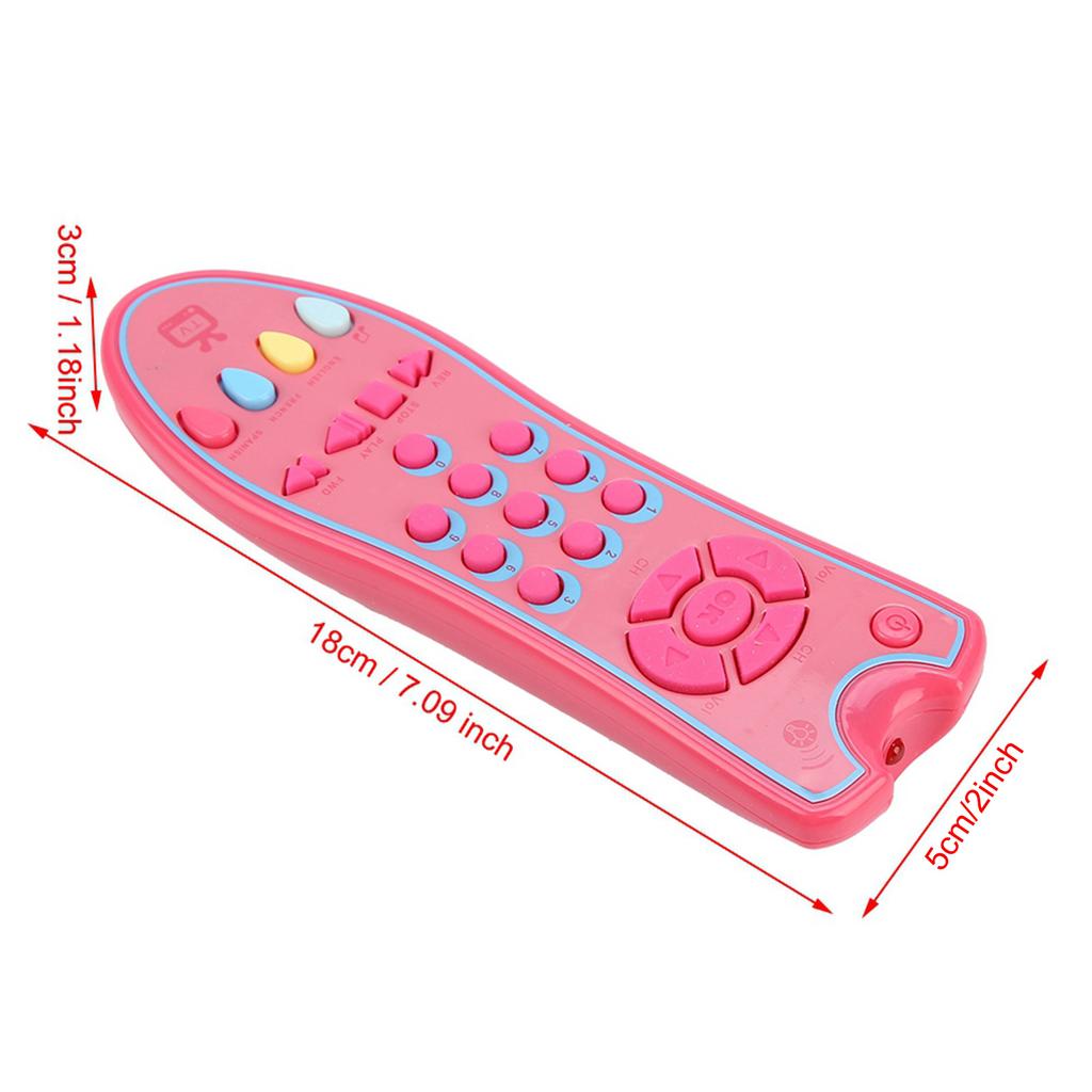 Детский музыкальный телевизор с дистанционным управлением, электрические номера, обучающие образовательные детские игрушки (розовый)