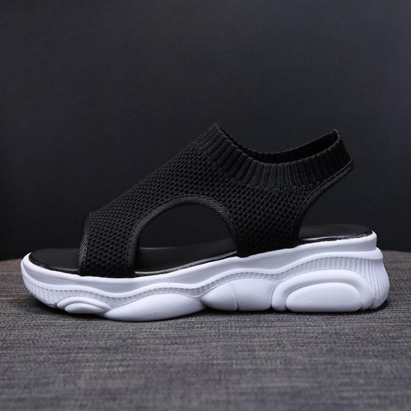 

Sports sandals women s summer new breathable fly-woven shoes fish mouth muffin platform shoes casual beach sandals 40