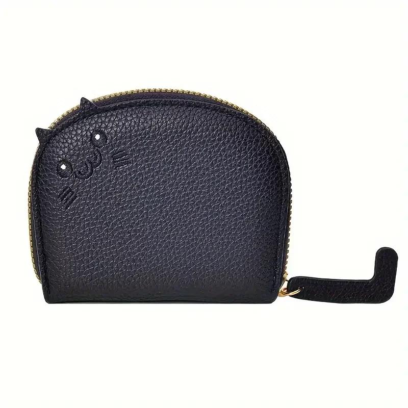 

Cartoon Cat Shaped Design Wallet Women S Multi-Card Slots Holder Cute Fashion Faux Leather Coin Purse Creative Id Card Holder