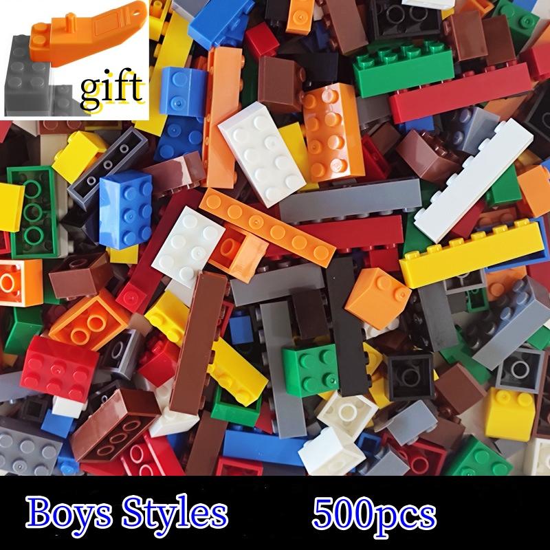 Bulk Blocks 17Colours 250/500g 250/500pcs Boys  Girls/Girls Styles Solid/Mixed colours Compatible with  Children's Toys  Playsets DIY Assembly Build