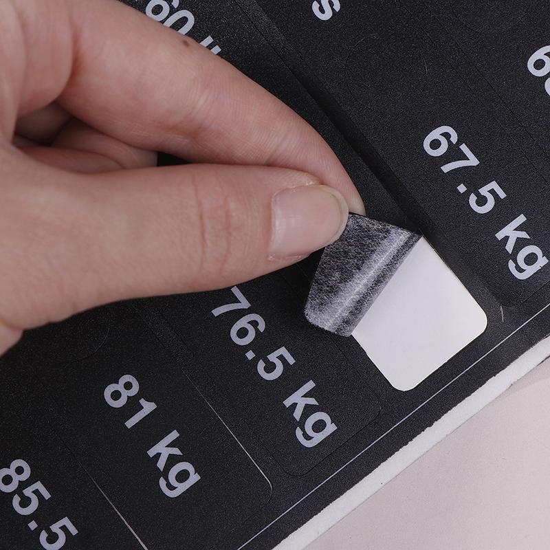 Weight Stack Labels 4.5Kg To 150Kg Black Background White Number Weight Stickers For Fitness Equipment Gym Strength Training