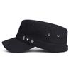 Solid Flat Top Hat Stars Sunshade Hat Breathable Cadet Hat Men  Sunscrean