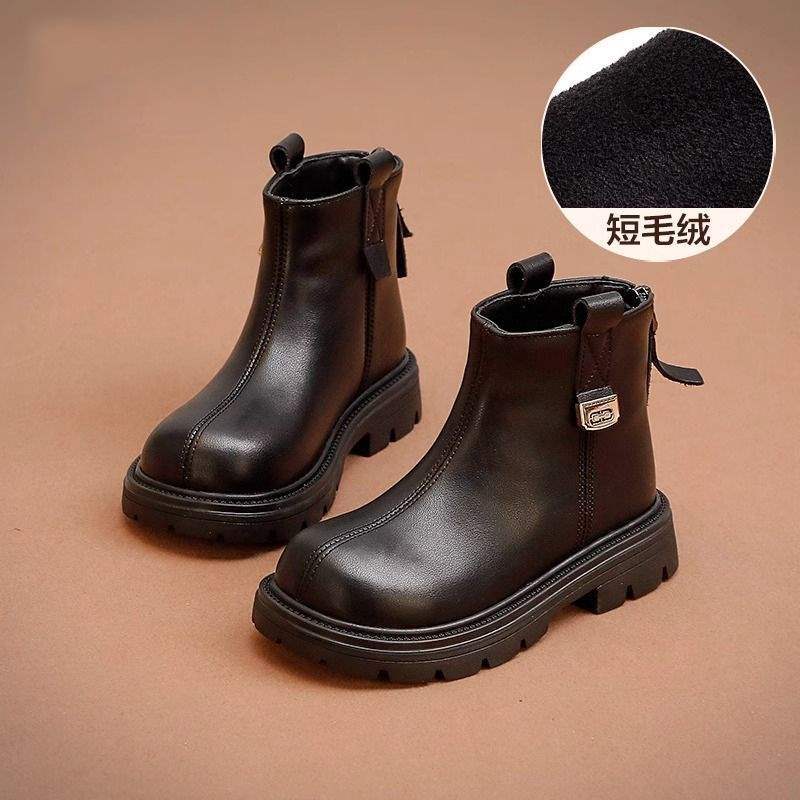 Children's and girls' autumn and winter Martin boots 2025 foreign style versatile princess short boots fashion baby leather boots versatile waterproof