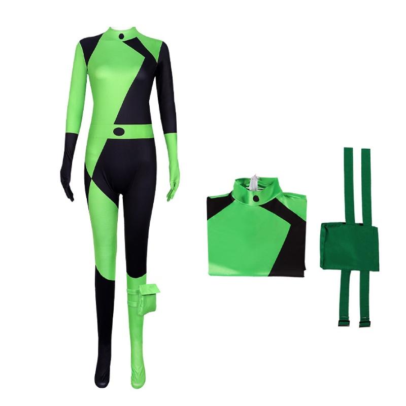 

Костюм для косплея на Хэллоуин для пикантной аниме-ролевой игры для детей и взрослых, модный уличный стиль Shego,XL