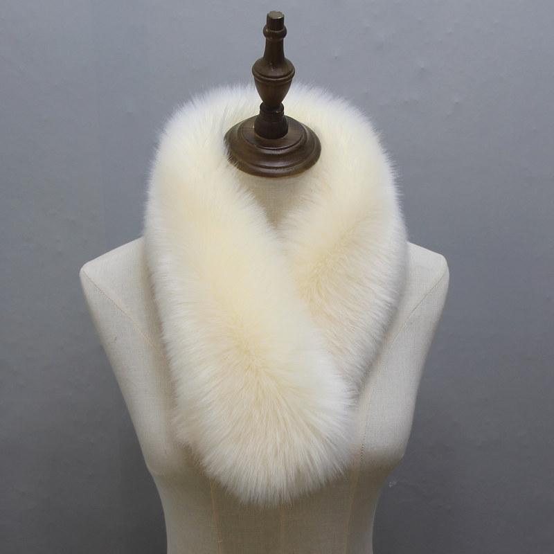 Damen Warmer Faux-Fuchs-Pelz Snood Schal: Dicke Krawattenkragen für Herbst & Winter