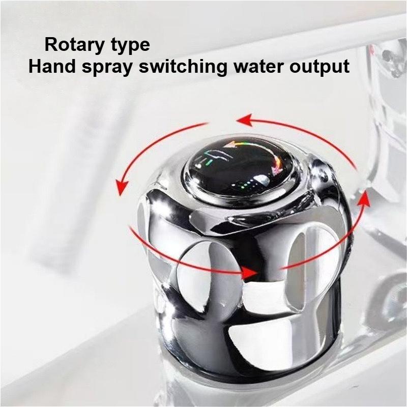 Toilet Countertop WashBasin Tap Bathroom Basin Faucets Deck Mounted Multifunctional Hot and Cold Water Tap Bathroom Mixer Valve