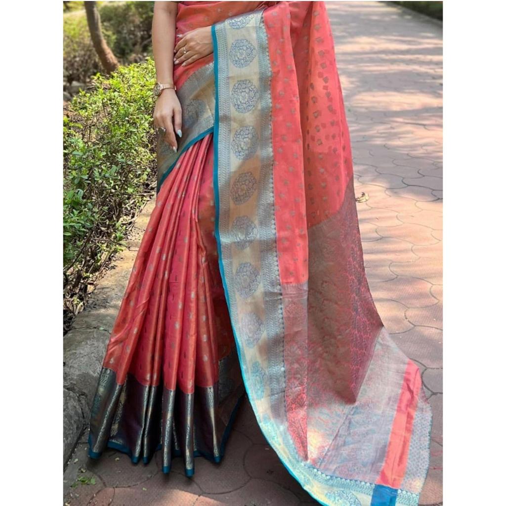 Beautiful Saree Is Elegantly Decorated with Gorgeous Solid Jacquard Weave That Gives a Perfect Look To the Outfit.