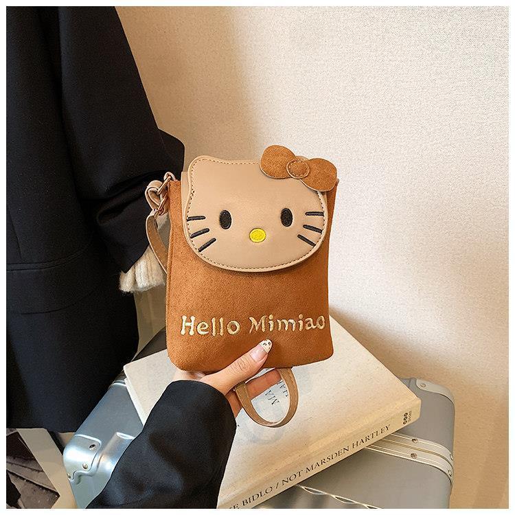 

Сумка-мессенджер Hello Kitty женская сумка новый нишевый дизайн милая студенческая сумка для вечеринки сумка для мобильного телефона мини-сумка