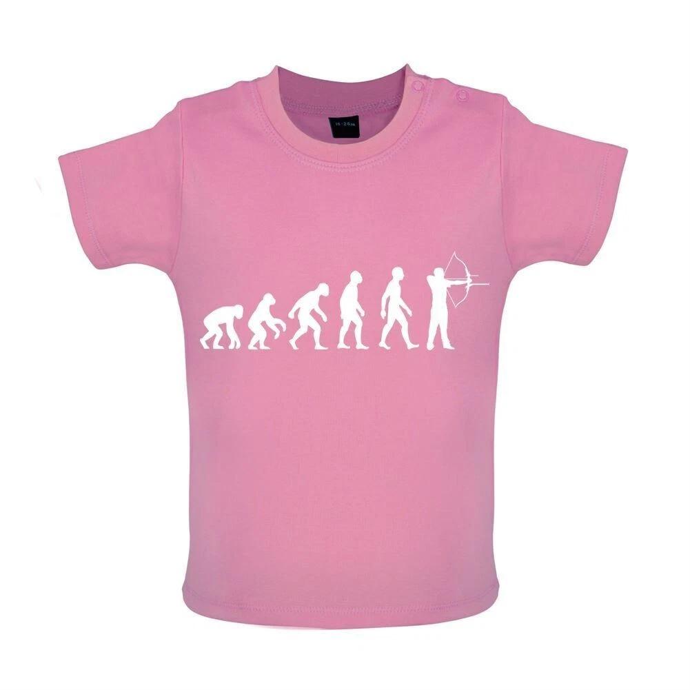 Evolution of Man Archery - Baby Kids Boys Girls Unisex T-Shirt / Babygrow - Archer Shooting Love Hobby 120