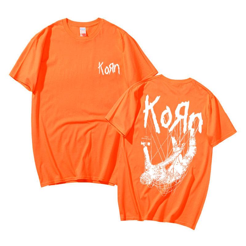 Awesome Singer Rock Band Korn Graphic T-shirt Harajuku Streetwear Men's Novelty Cotton Tshirt Men Short Sleeve Man Casual Tees