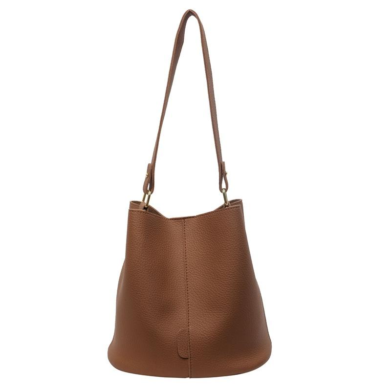 New Bucket Bag Women's Soft Pitot Bag Large Capacity Versatile Commuter Shoulder Bag