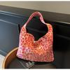 Retro Fashion Leopard Print Tote Bag Women's New Shopping Bag Trendy Casual Shoulder Bag Niche Women's Bag