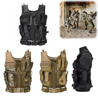 Nylon Molle Vest Multi-Pocket Combat Body Armor Vests Plate Carrier Vest Hunting Outdoor CS Game Airsoft Training Jacket